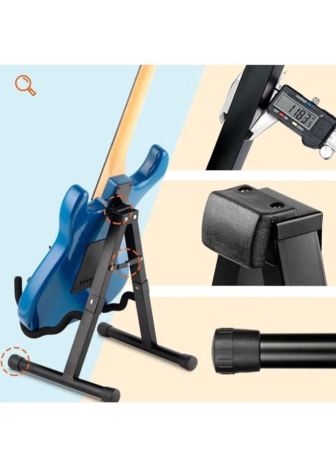 وقف الغيتار ، قابل للطي المحمول طابق إطار وقف الغيتار المعدني العالمي للصوتية الكلاسيكية الكهربائية باس الغيتار بانجو أوكوليلي - Image 5